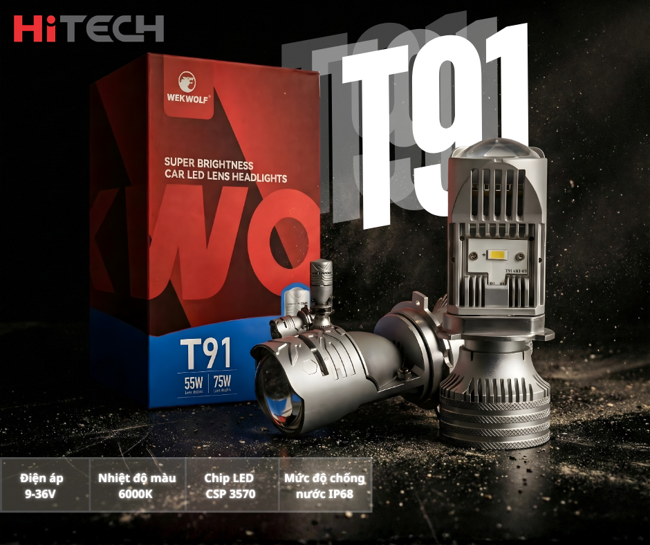 Lắp Đặt Đèn Bi Cầu Mini WEKWOLF T91 Pro Tại Hà Nam auto- Phủ Lý Hà Nam Chính Hãng - Ảnh 2